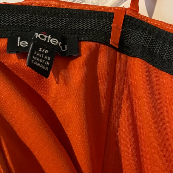 Bright Orange Sparkly Le Chuteau Dress - Picture 5 of 5